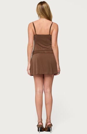 Zurie Lacey Drop Waist Mini Dress image number 3