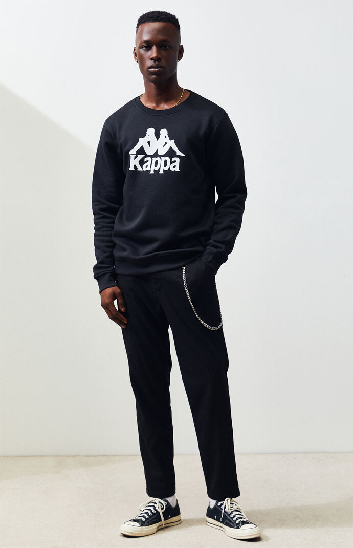 Kappa Mens Eslogari Slim Fit Sweatshirt Black