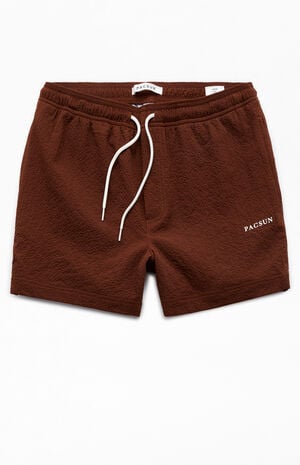 Brown Sail Seersucker 4.5" Swim Trunks image number 1