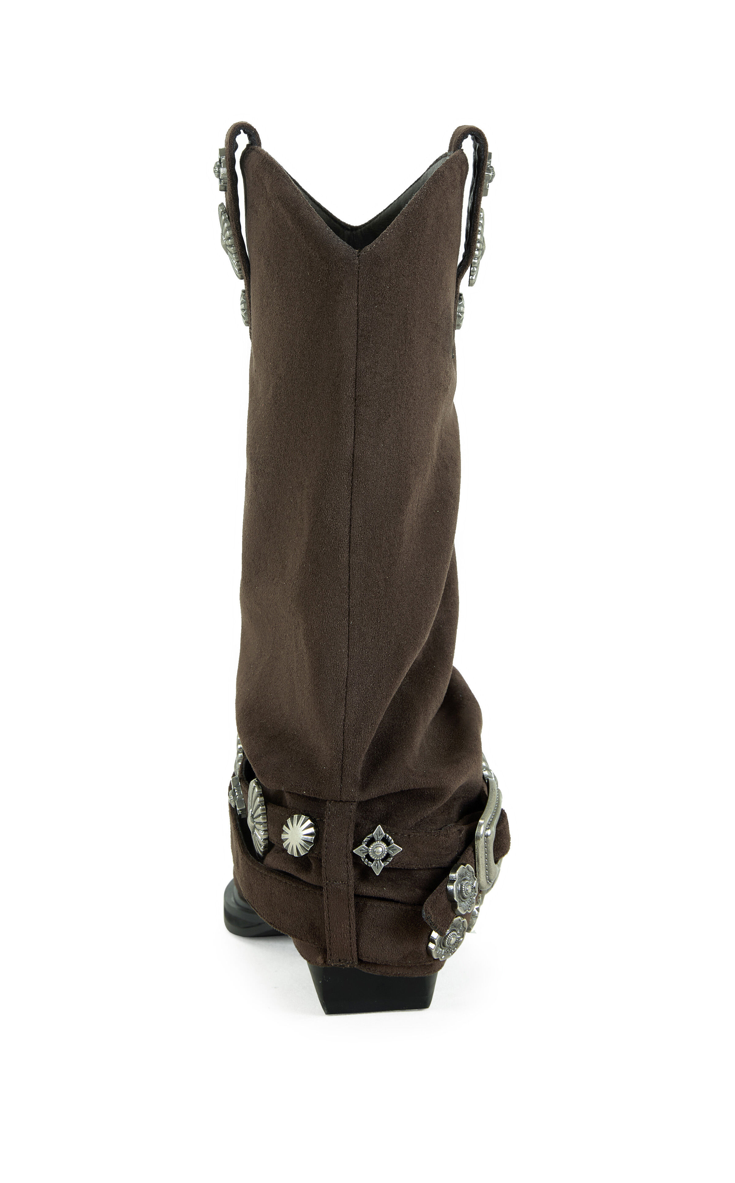 AZALEA WANG Women's Ashraf Chocolate Western Booties