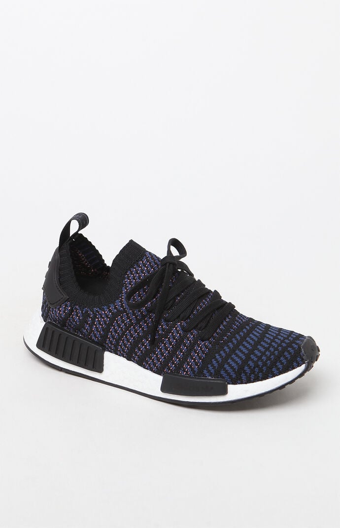 adidas women's black multi nmd_r1 stlt primeknit sneakers