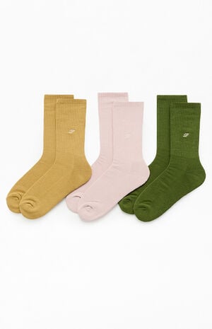 3 Pack Solid Color Crew Socks 3 Pack Solid Color Crew Socks image number 1