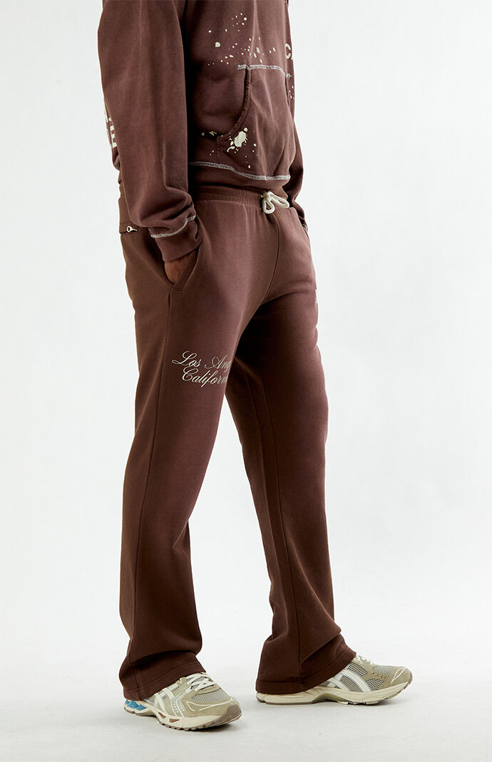 Pacsun Washed Brown Terrain Straight Leg Sweatpants