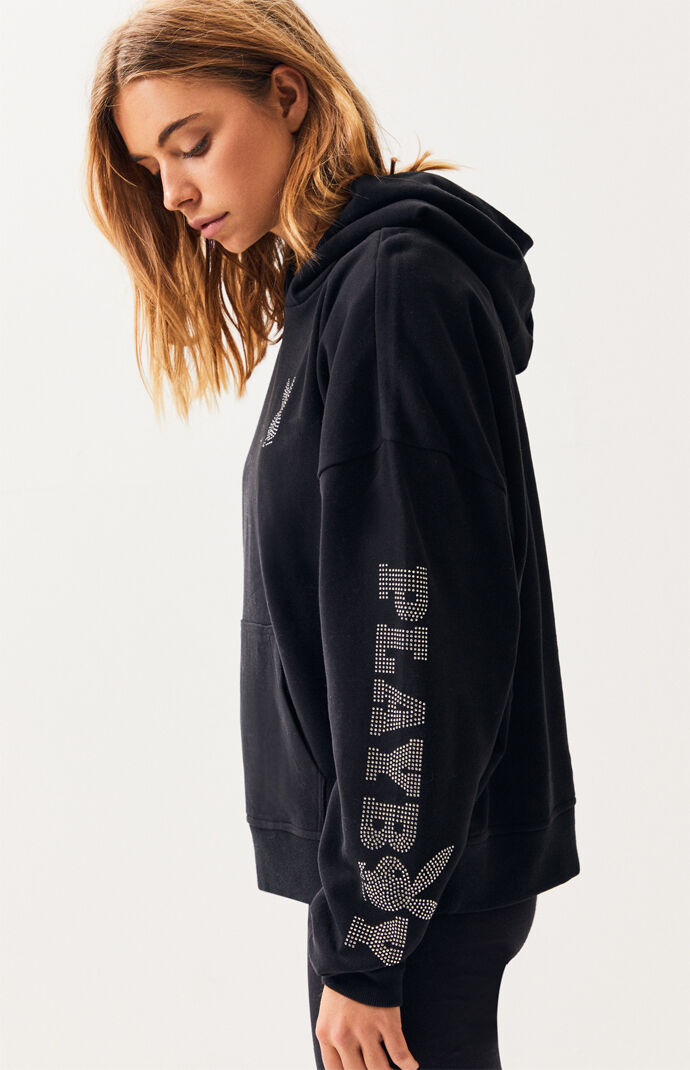 Bedazzled playboy hoodie