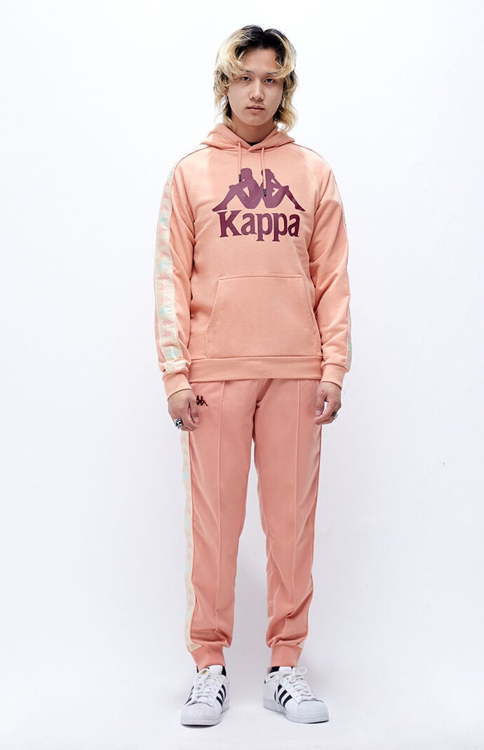 Pink kappa hoodie mens on sale