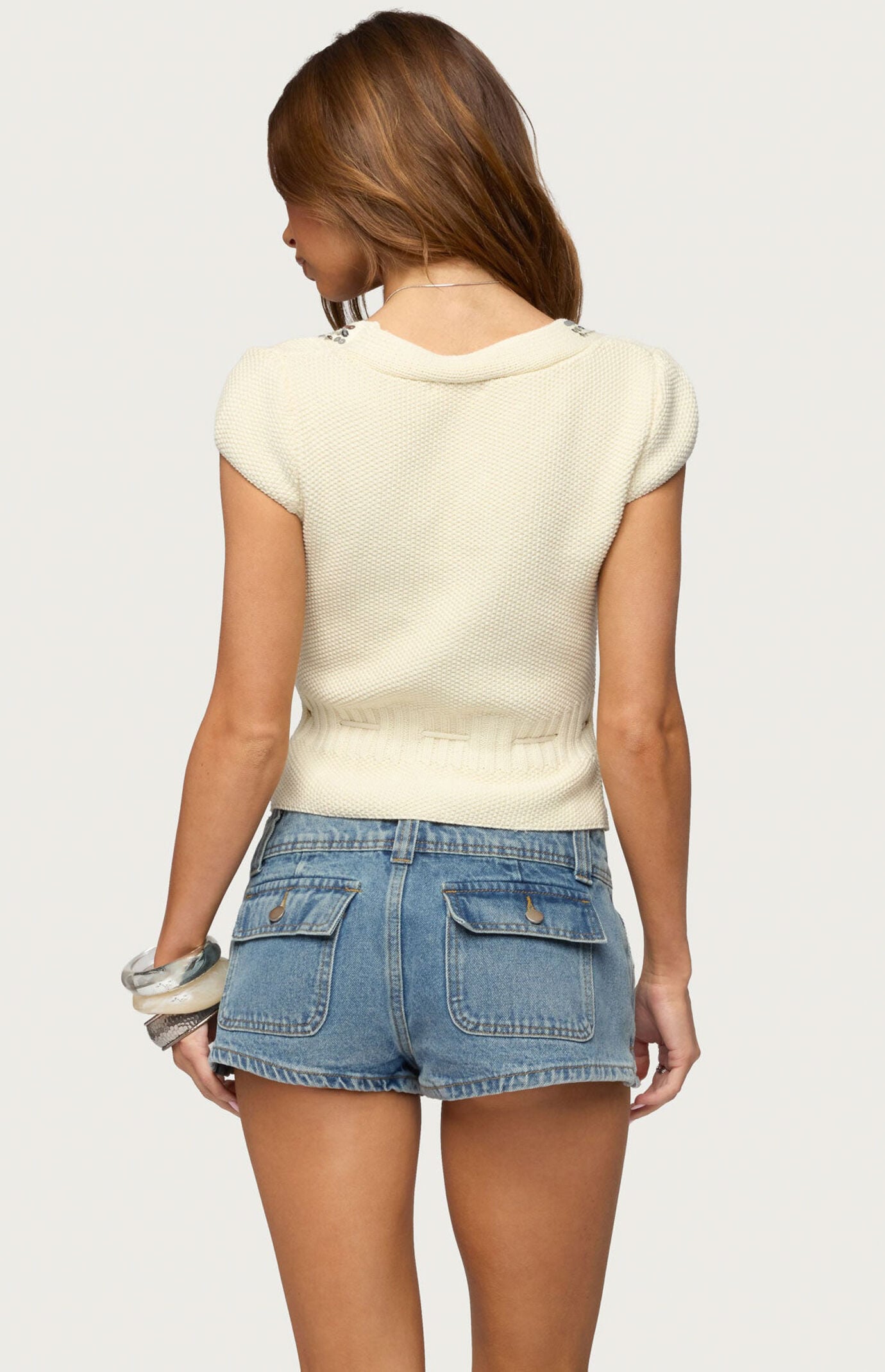 Edikted Cate Sequin Knit Top