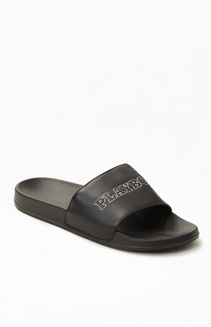 Playboy By PacSun Logo Slide Sandals PacSun