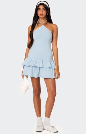 Dorit Ruffled Halter Mini Dress image number 1