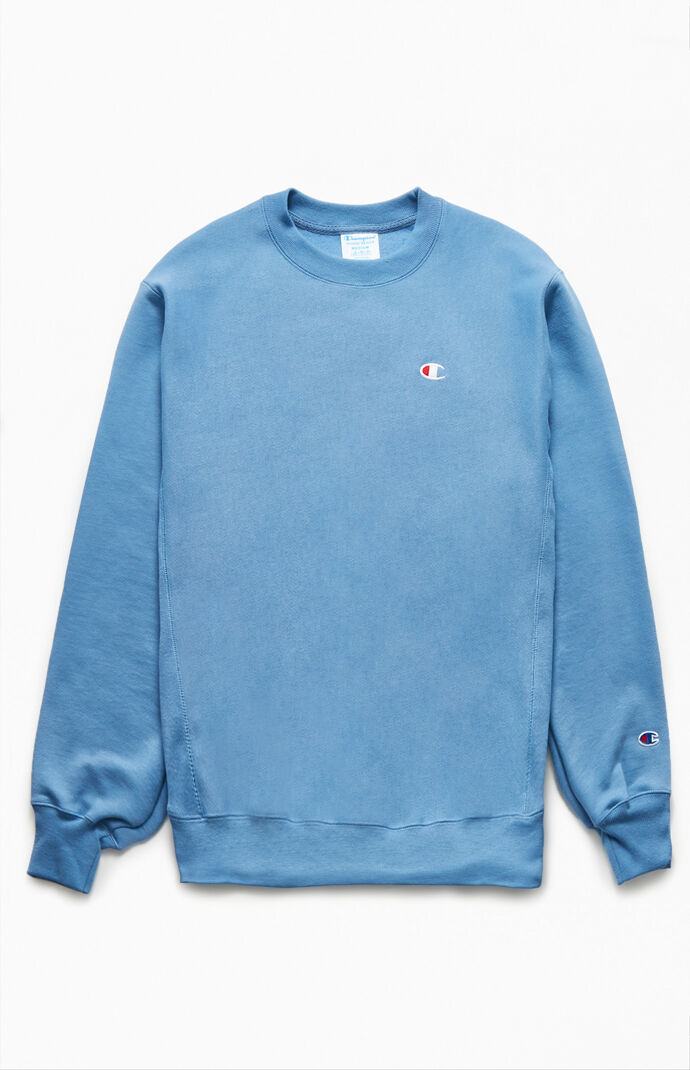 Champion light 2025 blue crew neck