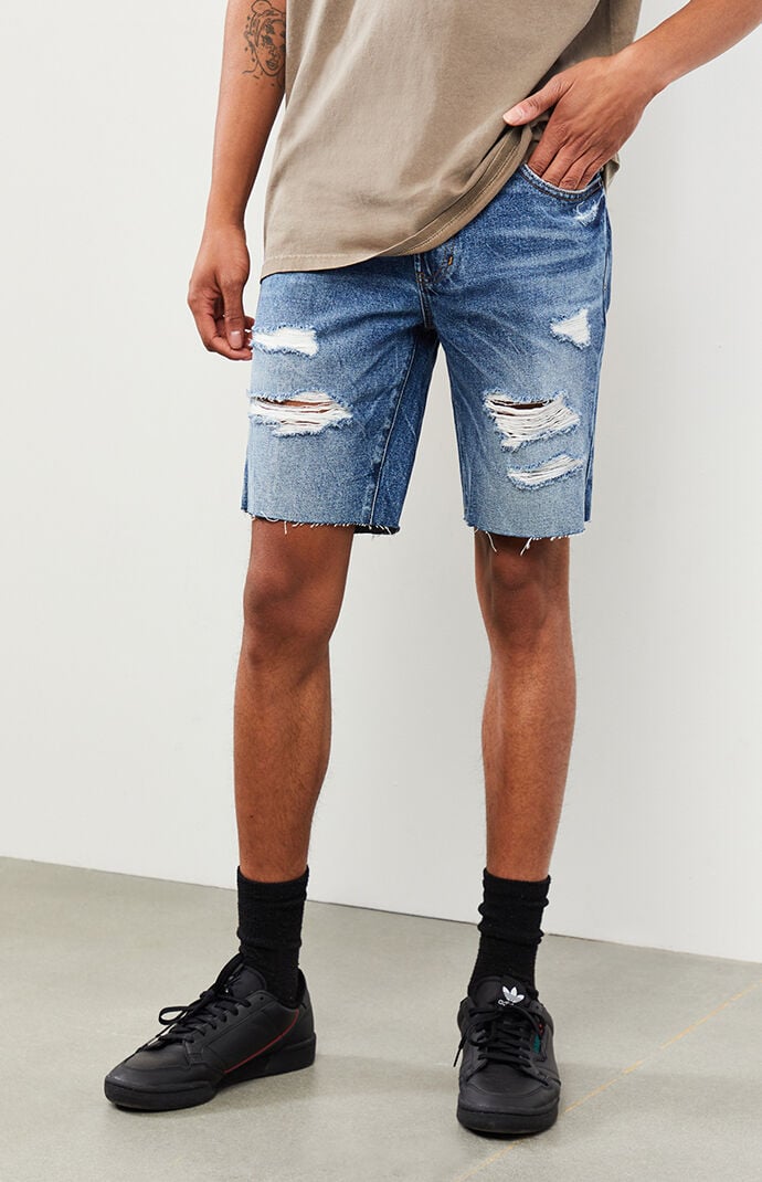 Medium Ripped Denim Shorts