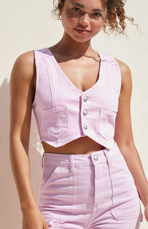 Fitted Denim Vest image number 2