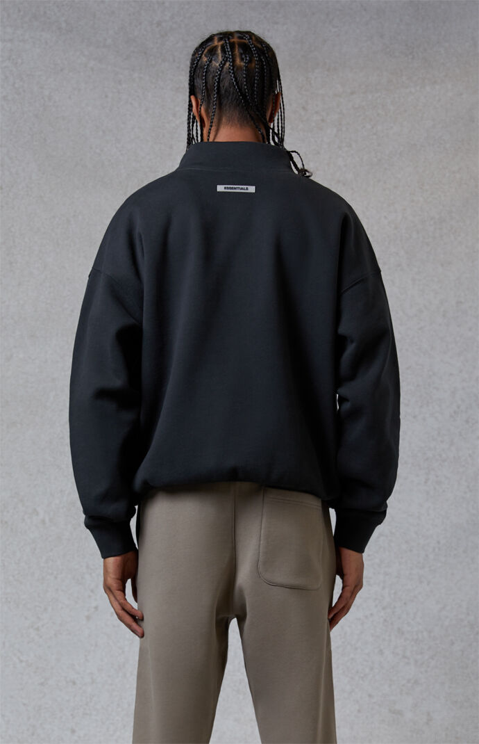 Essentials Black Mock Neck Sweatshirt 2024 towncentervb