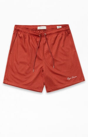 Red Mesh Basketball Shorts image number 1