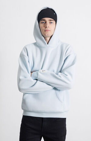 Light Blue Solid Hoodie image number 3