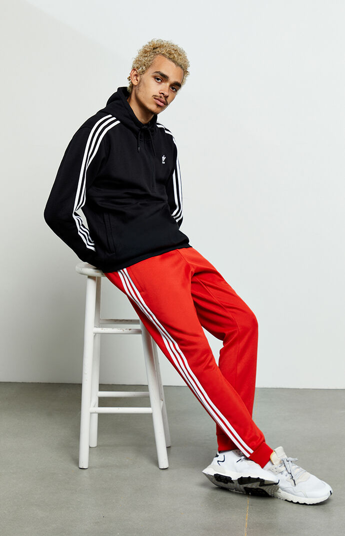 Adidas Red Superstar Track Pants At Pacsun Com