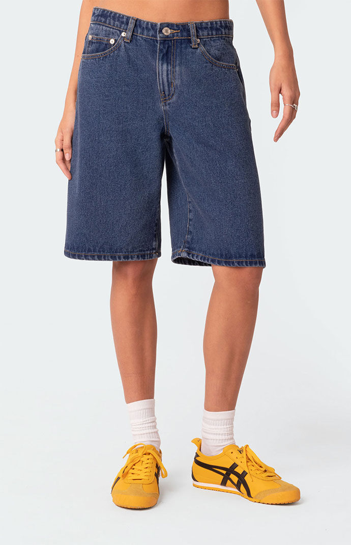 Edikted Oversized Low Rise Denim Bermuda Shorts PacSun