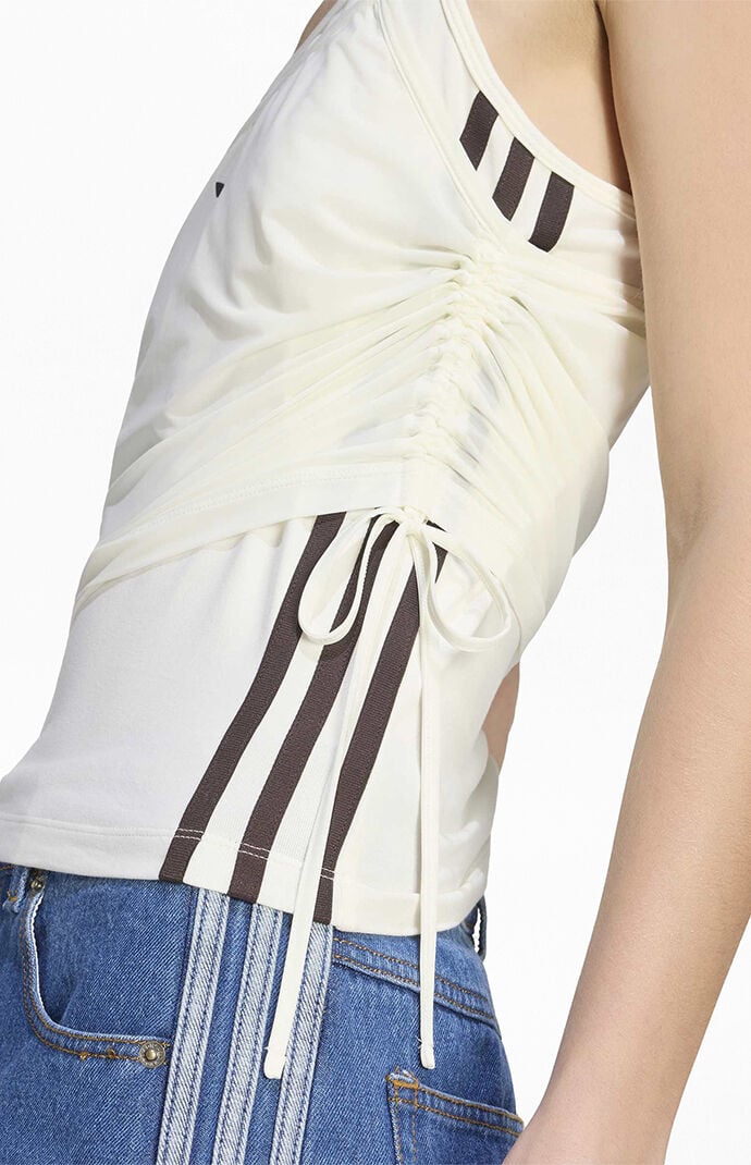 adidas White Double Layered Tank Top