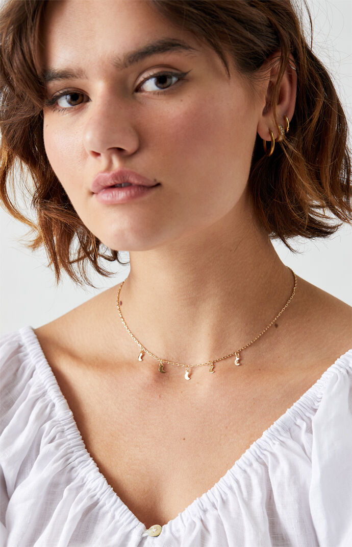 Mini Multi Moon Necklace