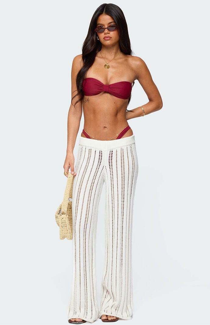 Edikted Echo Ladder Knit Pants