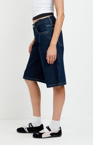 Peyton Extreme Jorts Contrast Stitch Dark Blue image number 3