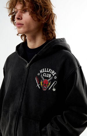 Stranger Things Hellfire Club Zip Up Hoodie image number 3