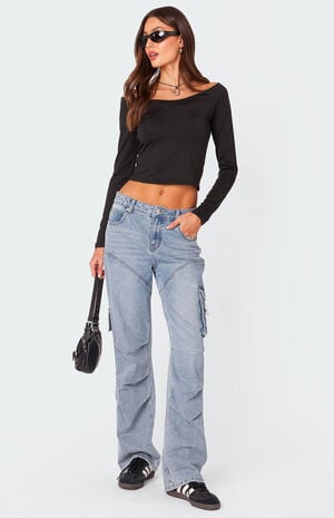 Tahlia V Neck Off Shoulder Top image number 2