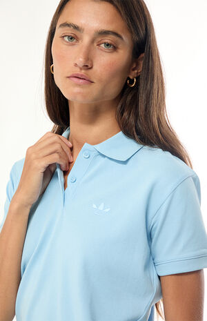 Blue Pique Short Sleeve Polo Shirt image number 2