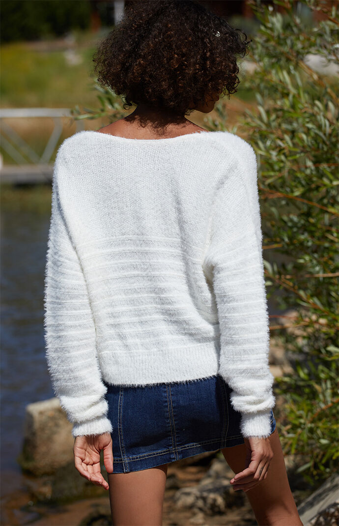 Fuzzy Horizontal Dolman Sweater