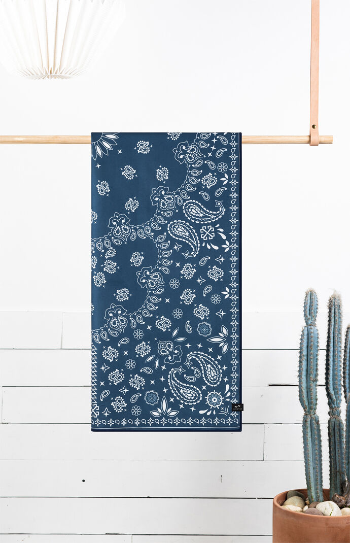 Eco Navy Paisley Park Quick-Dry Towel