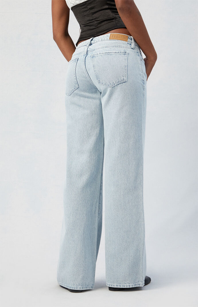 デニム・ジーパン PALAZZO JEANS WITH CHAIN ZW COLLECTION HIGH-WAISTED PALAZZO JEANS - Blue | ZARA