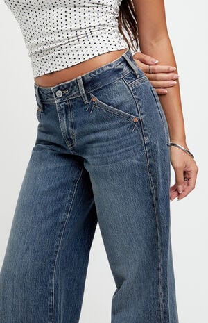 Casey Low Rise Baggy Jeans Slant Pocket Dark Indigo image number 5