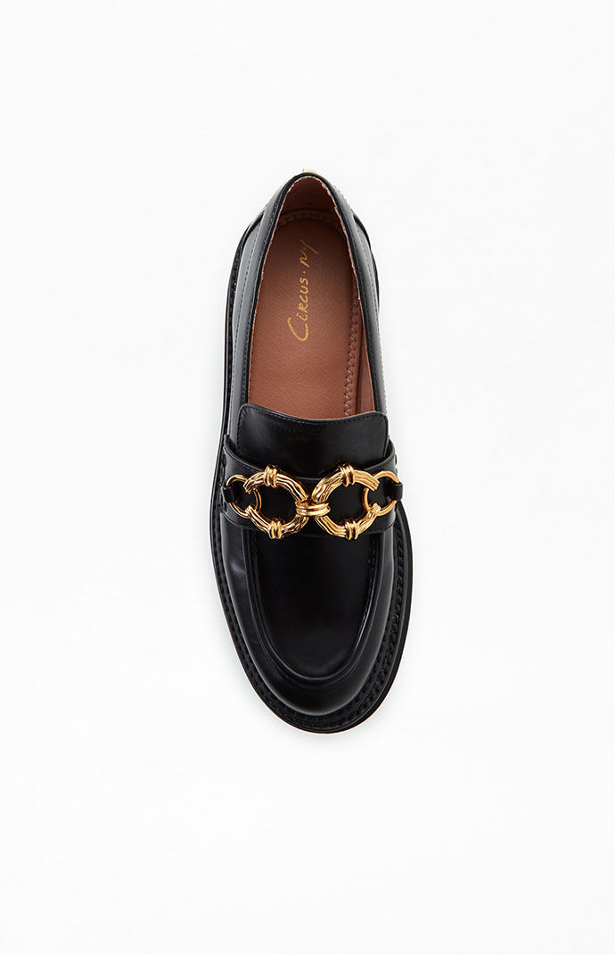 Faux leather loafers