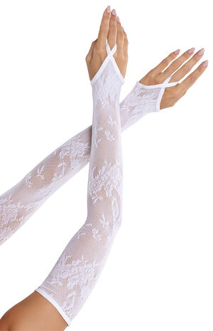 Floral Net Arm Warmers image number 1