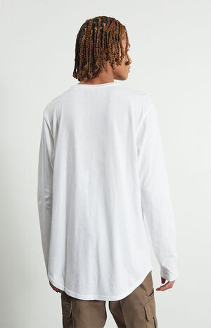 White Seville Scallop Long Sleeve T-Shirt image number 3