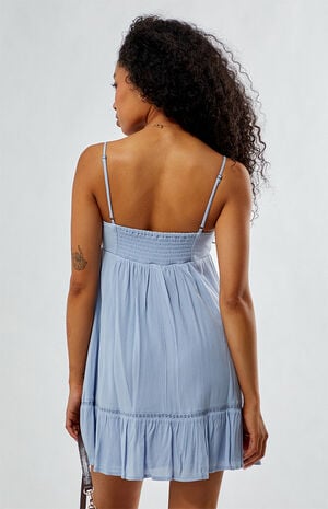 Trim V-Neck Babydoll Dress image number 6