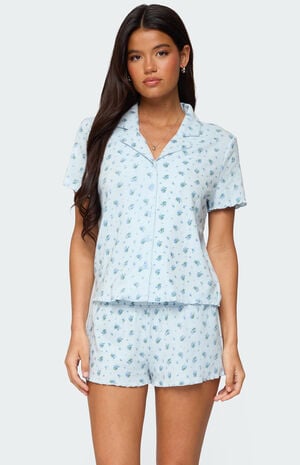 Camden Floral Pointelle Button Up Shirt image number 1