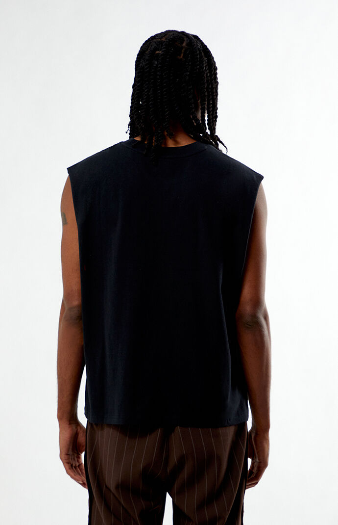 Pacsun Black Cut Off Muscle T-Shirt