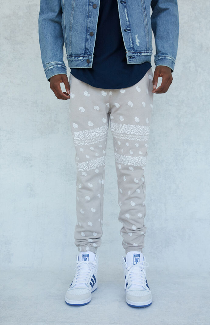 Terry Paisley Jogger Sweatpants