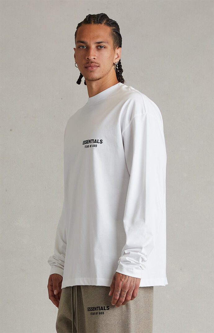 Fear of God ESSENTIALS Bright White Classic Long Sleeve T-Shirt
