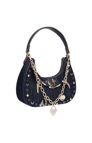 Studded Dark Denim Shoulder Bag image number 2