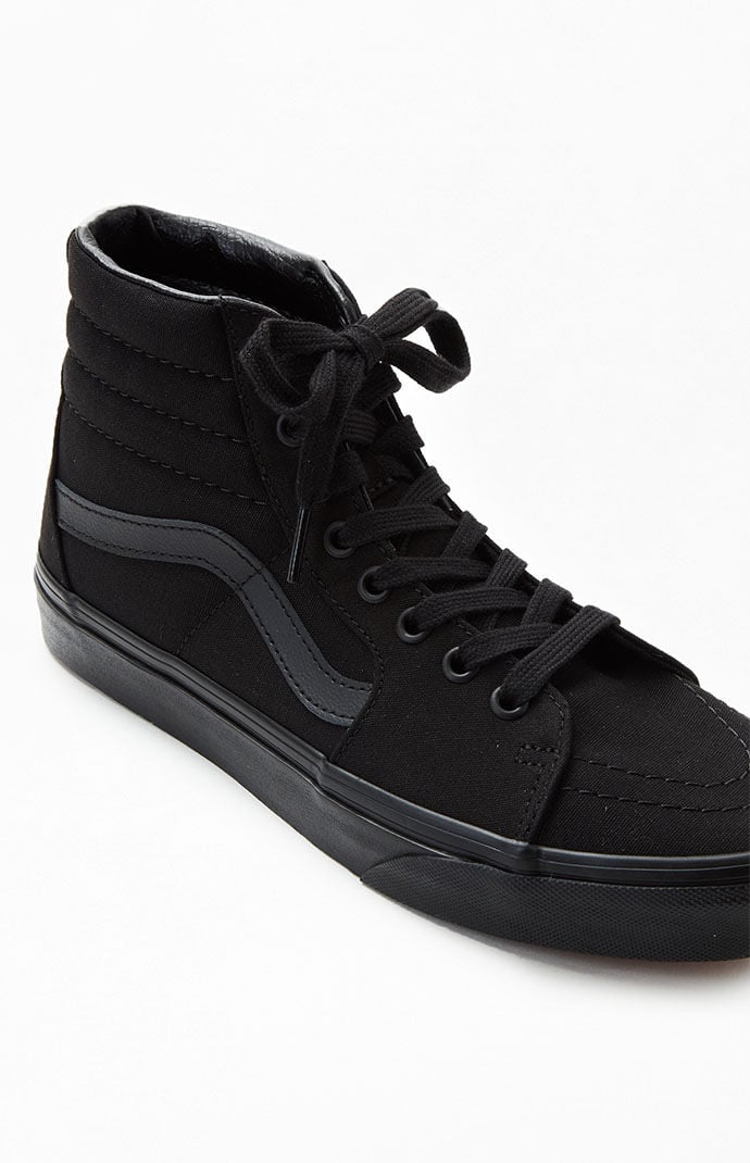 Vans Sk8 Hi Black Canvas Shoes PacSun