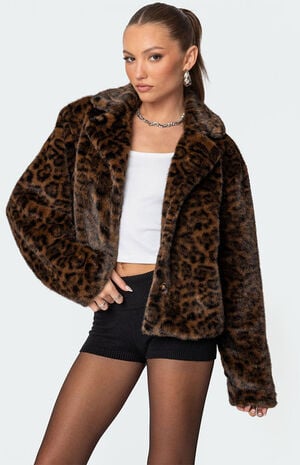 Lady Leopard Faux Fur Jacket image number 3