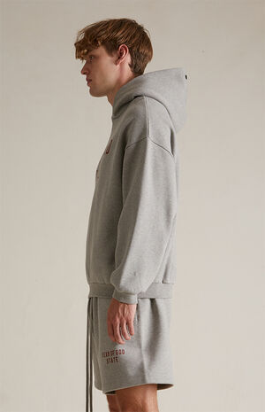 Dark Heather Oatmeal Fleece Hoodie image number 3