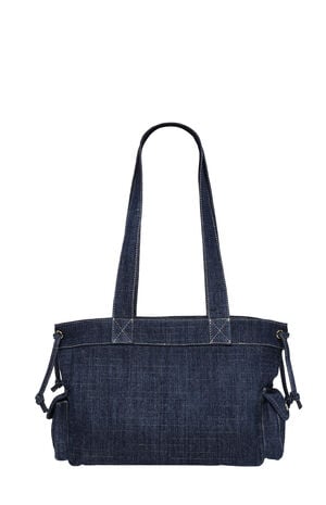 Dark Denim Multi Patch Tote Bag image number 4