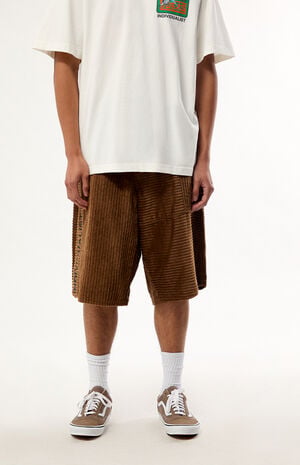 Brown Big Boy Corduroy Baggy Shorts image number 2