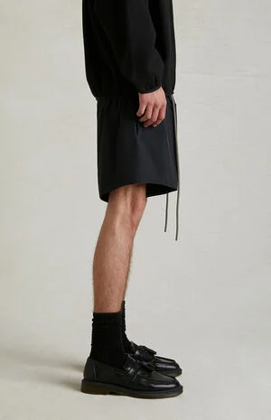 Black Nylon Running Shorts image number 4