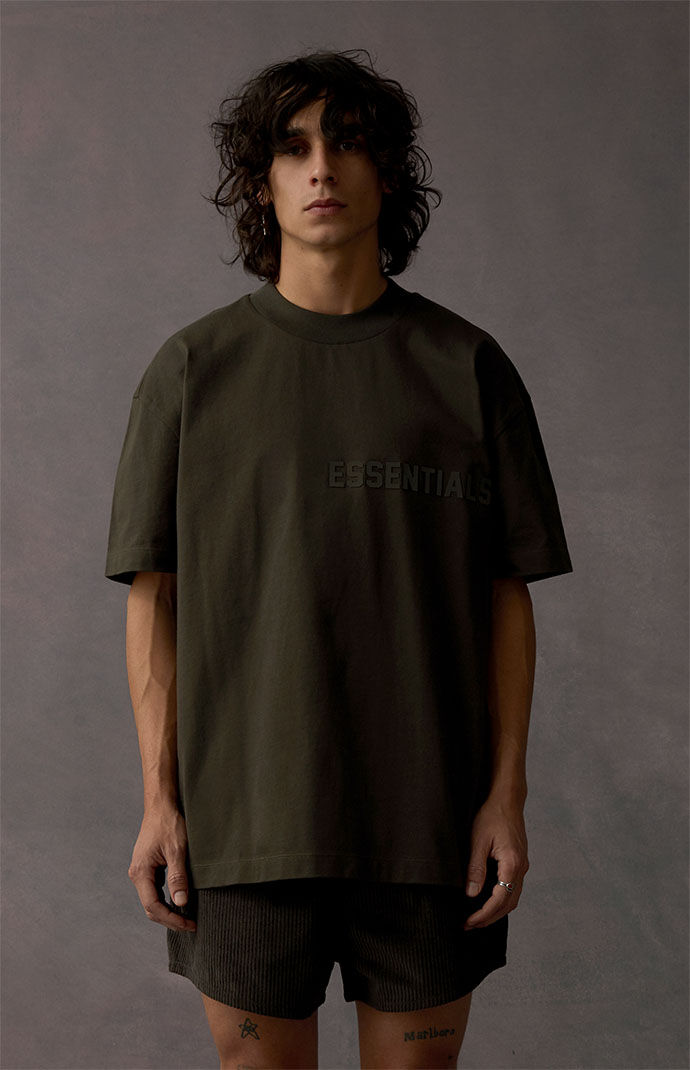 Fear of God Essentials Off Black T Shirt PacSun