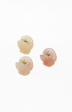 3 Pack Mini Shell Hair Claw Clips image number 1
