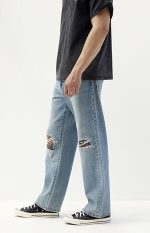 Dylan Baggy Jeans Panel Medium Blue image number 3