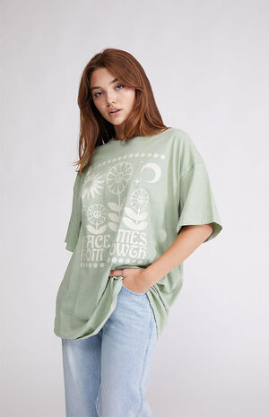 Peace Comes Oversized T-Shirt image number 1